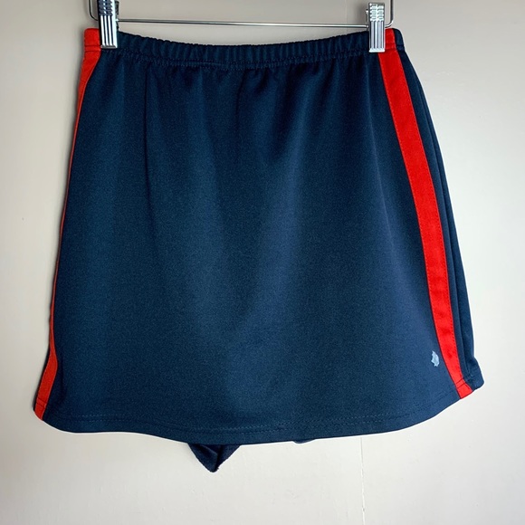 Jerzees Dresses & Skirts - VINTAGE 1998 JERZEES SKORT BLUE WITH RED STRIPE